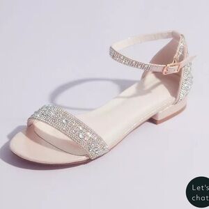 David’s Bridal silver Rhinestone Women's Sandals  10